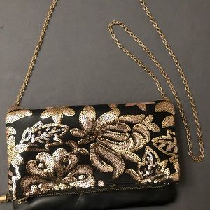 Sparkly Black & Gold Purse